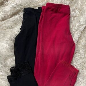 Leggings pair in Hot pink and Black! Old navy